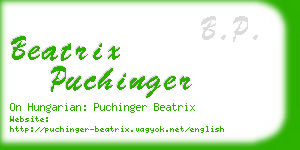 beatrix puchinger business card